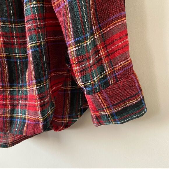 NWOT-MADEWELL Tartan Wool Blend Button Down - Picture 7 of 11